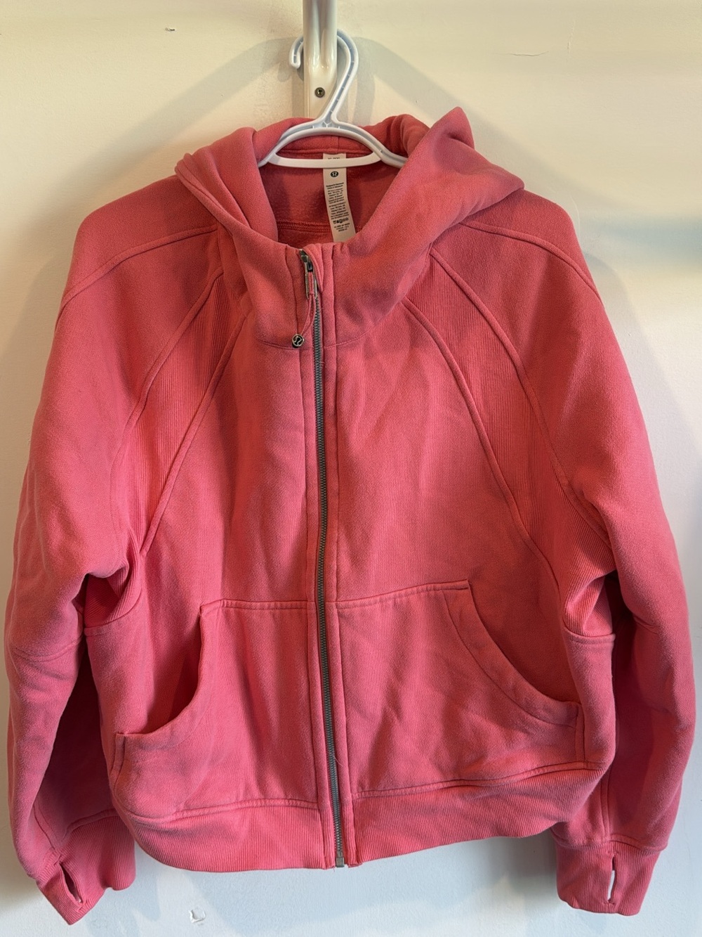 lululemon athletica Coral Pink Zip-Up Hoodie